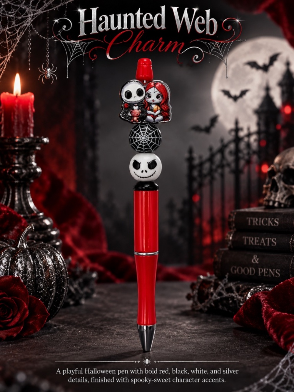 Haunted Web Charm Pen